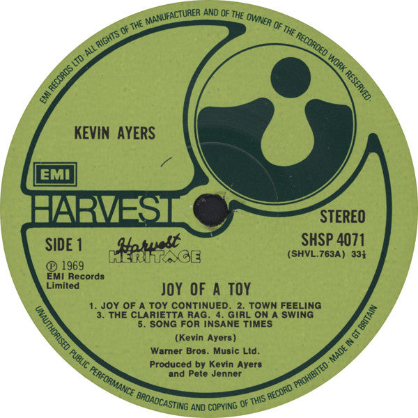 Kevin Ayers Featuring Mike Oldfield & David Bedford : The Joy Of A Toy / Shooting At The Moon (Comp + LP, Album + LP, Album)