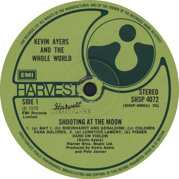 Kevin Ayers Featuring Mike Oldfield & David Bedford : The Joy Of A Toy / Shooting At The Moon (Comp + LP, Album + LP, Album)