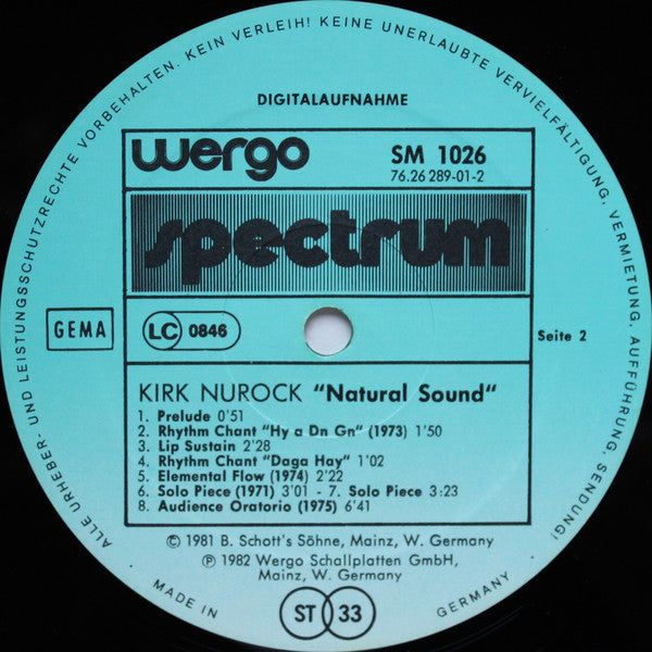 Kirk Nurock : Natural Sound (LP)