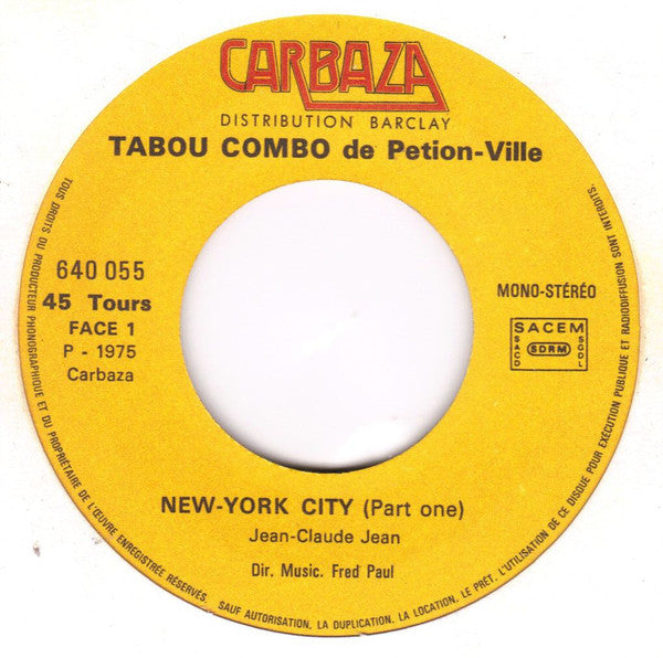 Tabou Combo : New York City (7", Single)