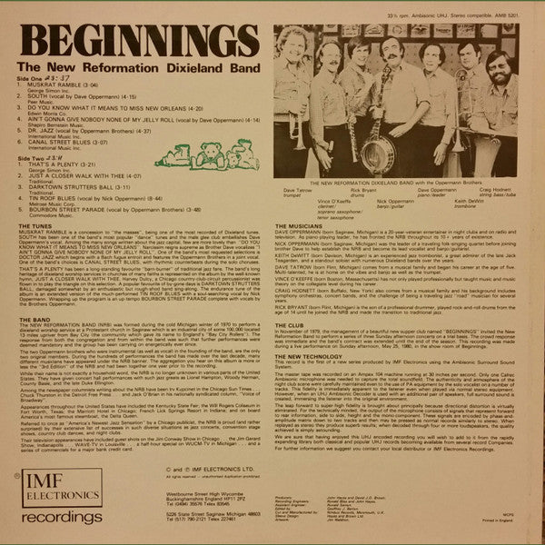 The New Reformation Band : Beginnings (LP, Amb)