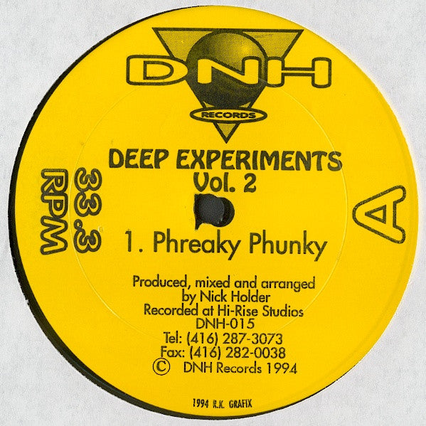 Nick Holder : Deep Experiments Vol. 2 (12")