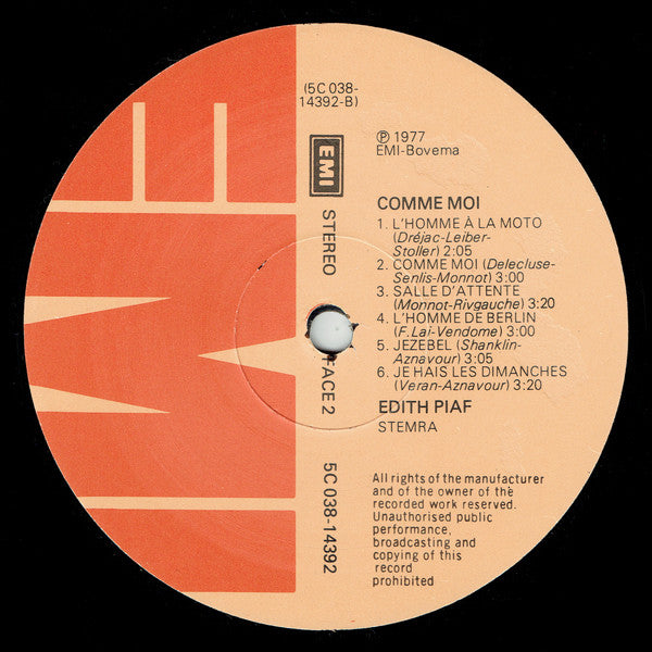 Edith Piaf : Comme Moi (LP, Comp)