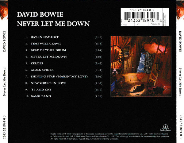 David Bowie : Never Let Me Down (CD, Album, Enh, RE, RM)