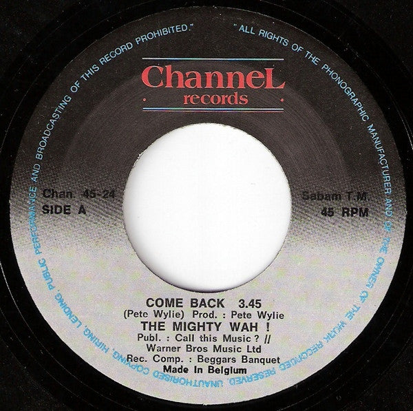 Wah! : Come Back (7", Single)