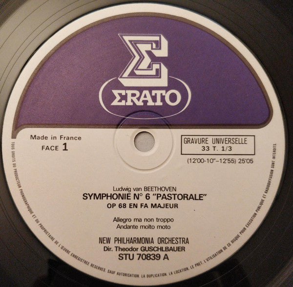Ludwig van Beethoven, New Philharmonia Orchestra, Theodor Guschlbauer : Symphonie Pastorale N°6 En Fa Majeur Op. 68 (LP)