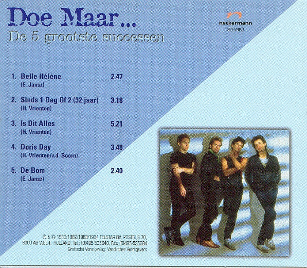 Doe Maar : De 5 Grootste Successen (CD, Comp)