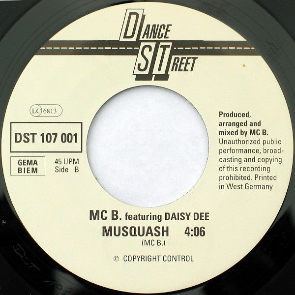 MC B Featuring Daisy Dee : This Beat Is Technotronic (7", Single)