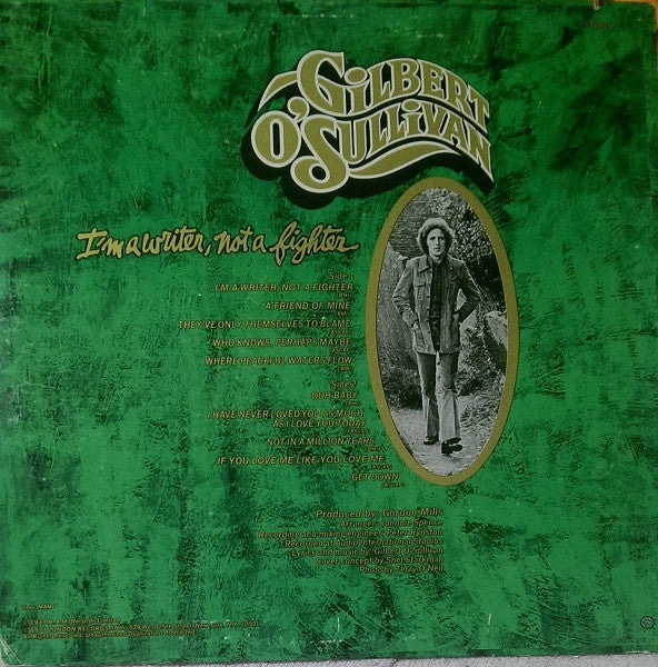 Gilbert O'Sullivan : I'm A Writer, Not A Fighter (LP, Album, Bes)