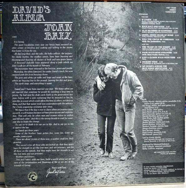 Joan Baez : David's Album (LP, Album)
