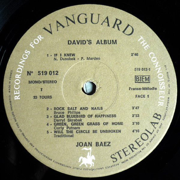 Joan Baez : David's Album (LP, Album)