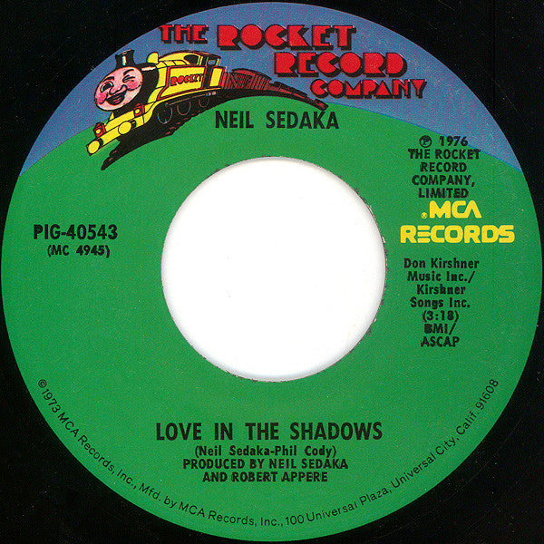 Neil Sedaka : Love In The Shadows (7", Single)