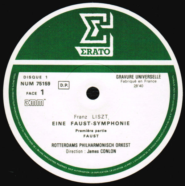 Franz Liszt / James Conlon, Slovak Philharmonic Chorus, Rotterdams Philharmonisch Orkest, John Aler : Eine Faust-Symphonie (2xLP, Album, Gat)