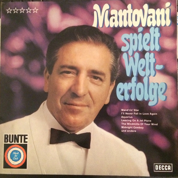 Mantovani And His Orchestra : Mantovani Spielt Welterfolge (LP, Album)