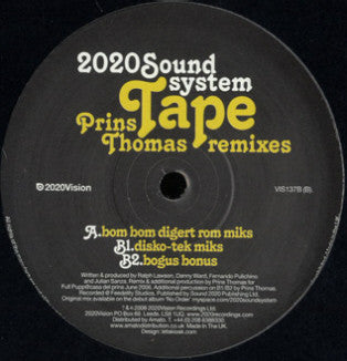 2020 Soundsystem : Tape (Prins Thomas Remixes) (12")