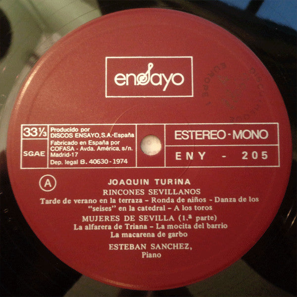 Joaquín Turina, Esteban Sánchez : Sevilla (LP)