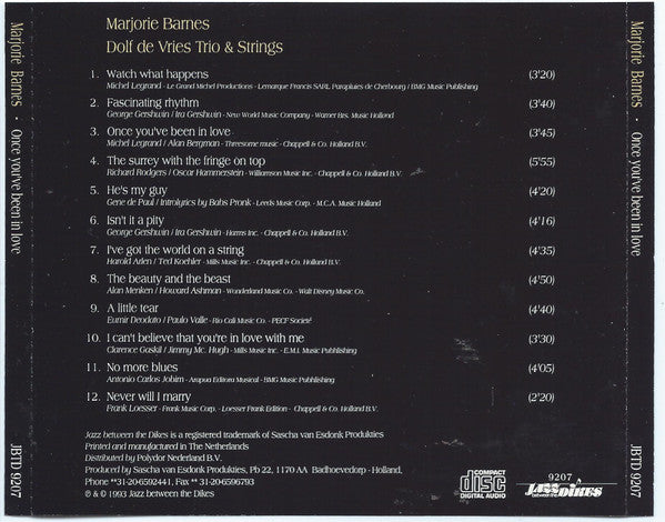 Marjorie Barnes : Once You’ve Been In Love (CD, Album)