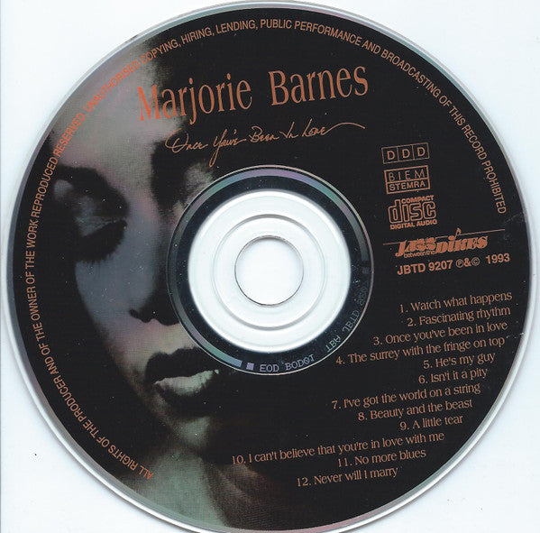 Marjorie Barnes : Once You’ve Been In Love (CD, Album)