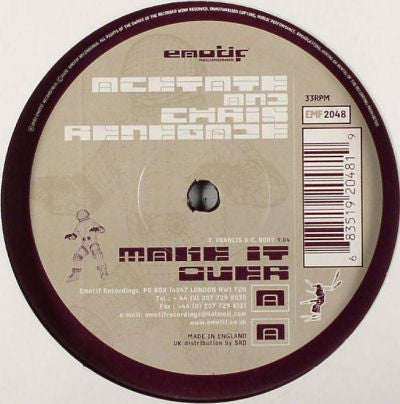 Acetate And Chris Renegade : The Future / Make It Over (12")