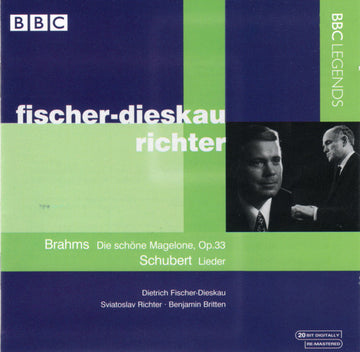 Johannes Brahms, Franz Schubert / Dietrich Fischer-Dieskau, Sviatoslav Richter, Benjamin Britten : 15 Magelone Lieder • Lieder (CD, Comp, RM)