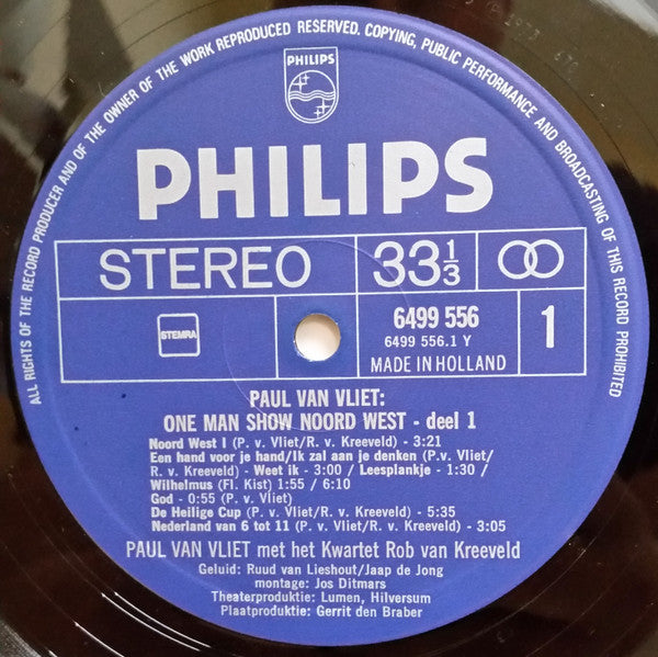 Paul van Vliet (2) : One Man Show Noord West (2xLP, Album, Gat)