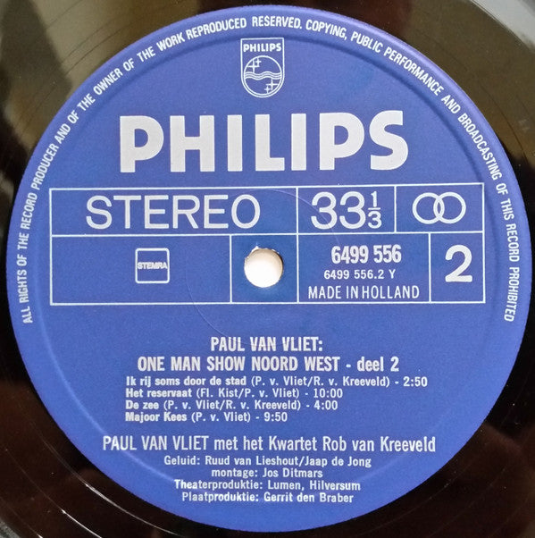 Paul van Vliet (2) : One Man Show Noord West (2xLP, Album, Gat)