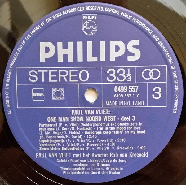 Paul van Vliet (2) : One Man Show Noord West (2xLP, Album, Gat)