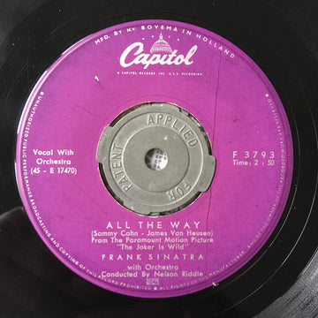 Frank Sinatra : All The Way / Chicago (7", Single)