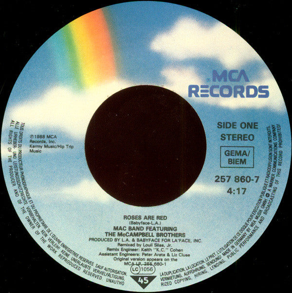 Mac Band Featuring The McCampbell Brothers : Roses Are Red (7", Single)