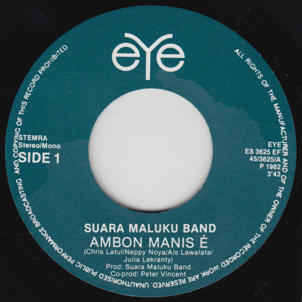 Suara Maluku Band : Ambon Manis É (7", Single)