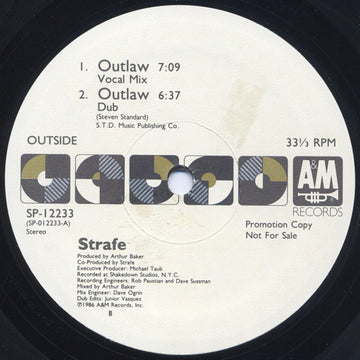 Strafe : Outlaw (12", Promo)