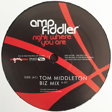 Amp Fiddler : Right Where You Are (12", Promo)