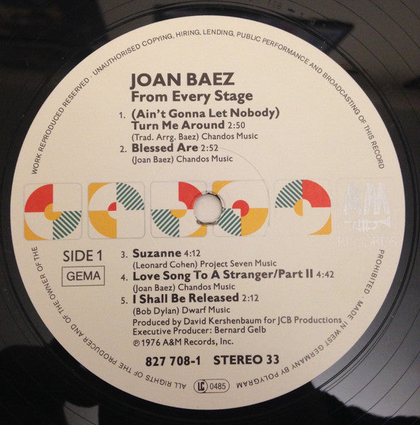 Joan Baez : From Every Stage (2xLP, Album, RE, Gat)