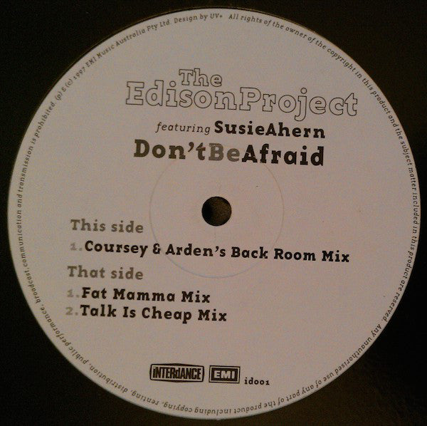 The Edison Project Featuring Susie Ahern : Don't Be Afraid (12")