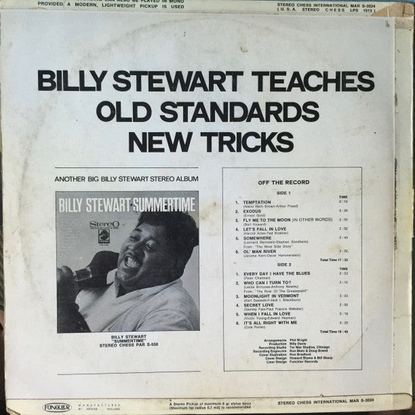 Billy Stewart : Billy Stewart Teaches Old Standards New Tricks (LP)