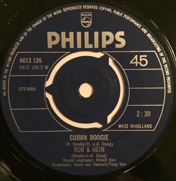 Rob Hoeke & Hein van der Gaag : Small Talk To My Son (7")