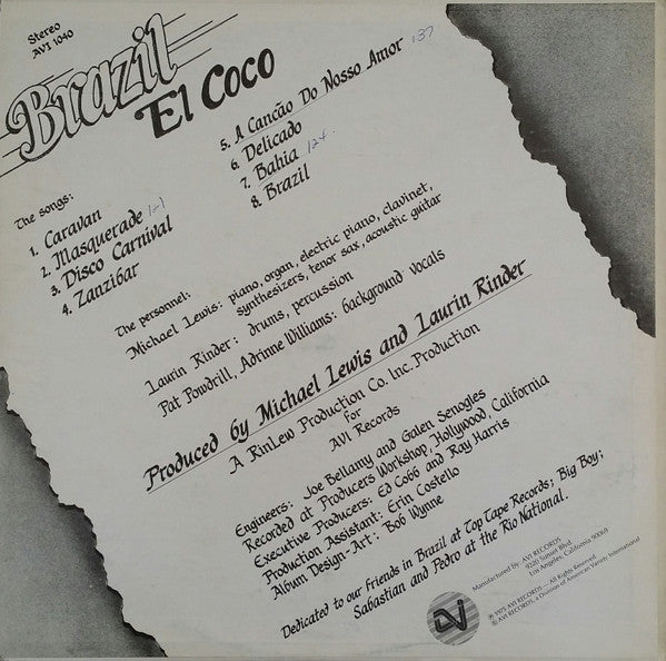 El Coco : Brazil (LP, Album)