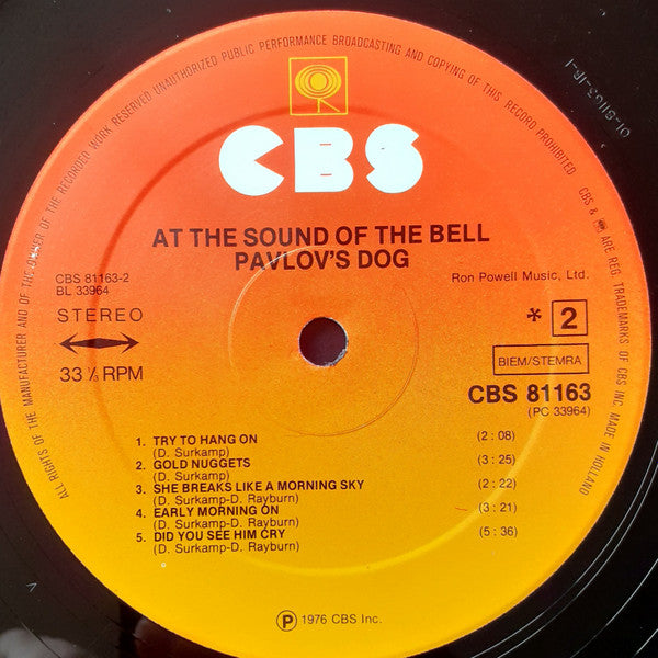 Pavlov's Dog : At The Sound Of The Bell (LP, Album)