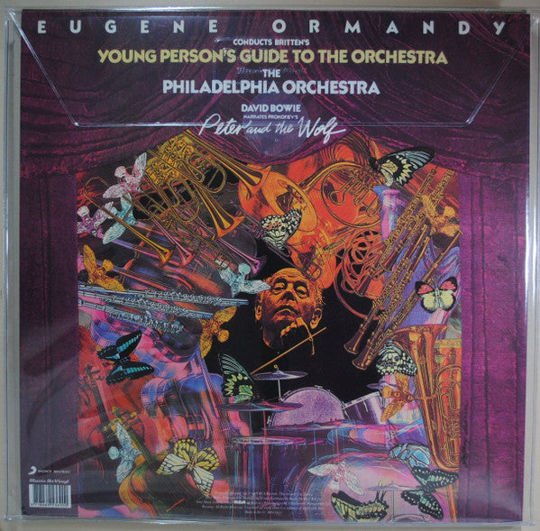 David Bowie Narrates Sergei Prokofiev, Eugene Ormandy, The Philadelphia Orchestra, Benjamin Britten : Peter And The Wolf / Young Person's Guide To The Orchestra (LP, Album, RE, 180)