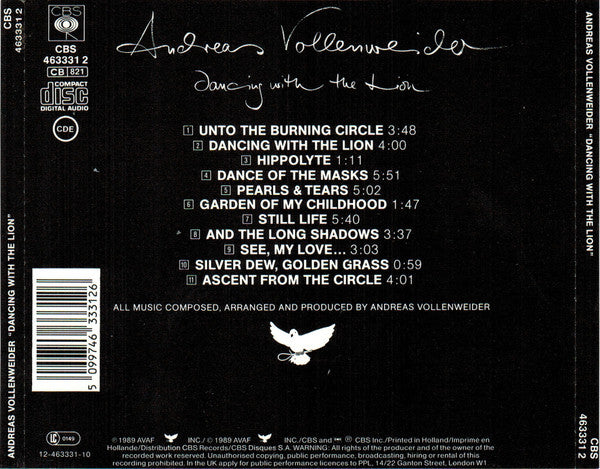 Andreas Vollenweider : Dancing With The Lion (CD, Album)