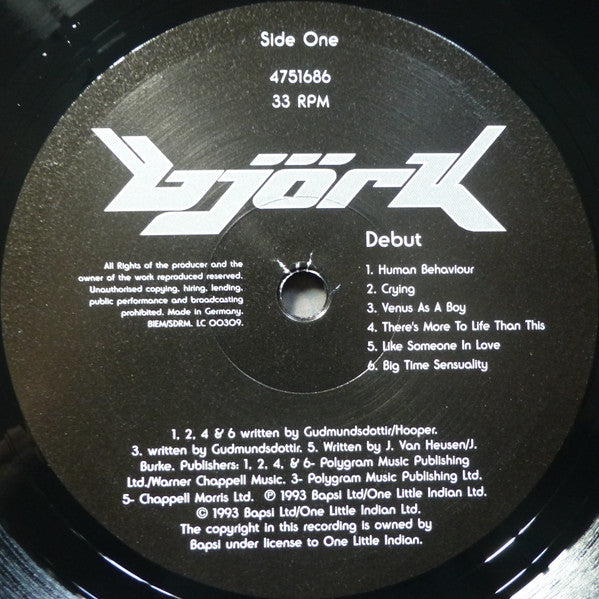 Björk : Debut (LP, Album, RE, 180)