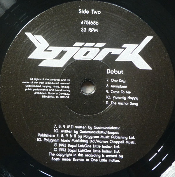 Björk : Debut (LP, Album, RE, 180)