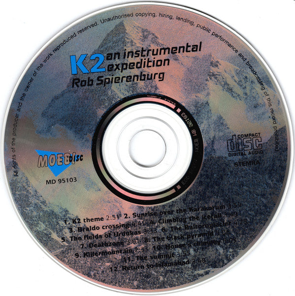Rob Spierenburg : K2 An Instrumental Expedition (CD, Album)