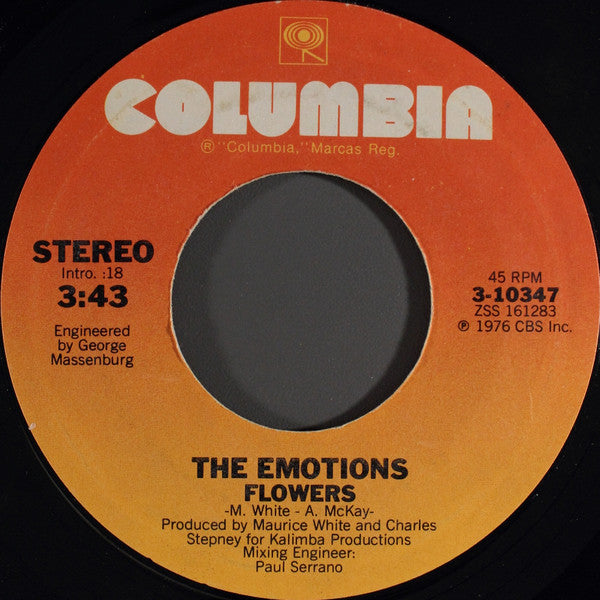 The Emotions : Flowers (7", Single, Pit)