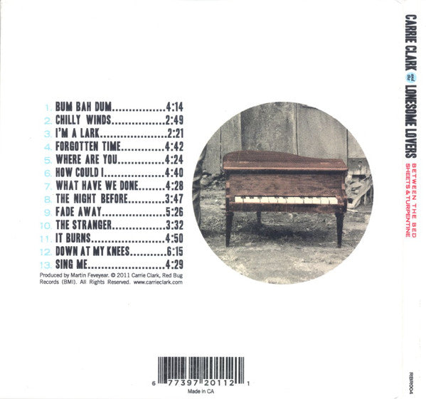Carrie Clark and the Lonesome Lovers : Between The Bed Sheets & Turpentine (CD, Album)