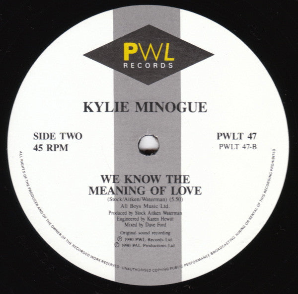 Kylie Minogue : Tears On My Pillow (12", Single)