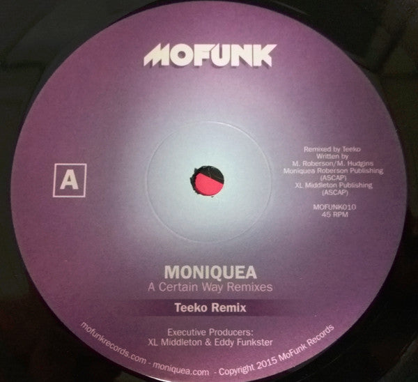 Moniquea : A Certain Way Remixes (7", Single)
