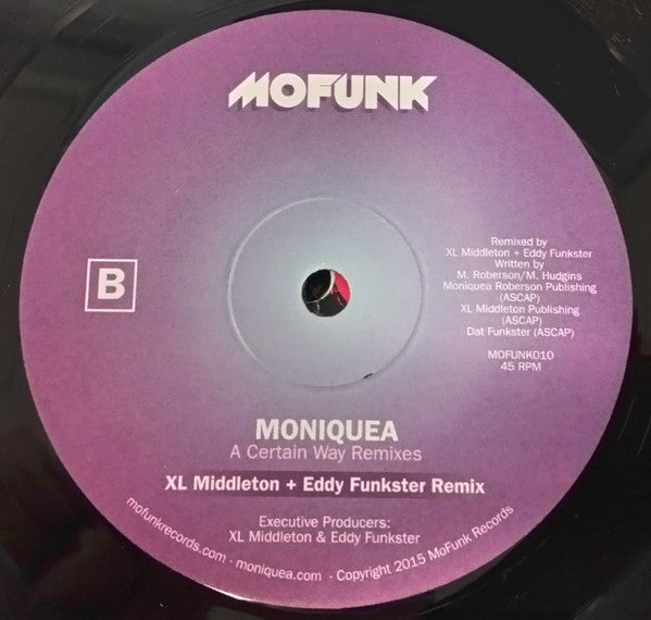 Moniquea : A Certain Way Remixes (7", Single)
