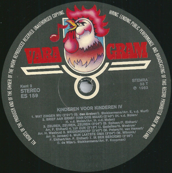 Kinderen voor Kinderen : Kinderen Voor Kinderen 4 (LP, Album)
