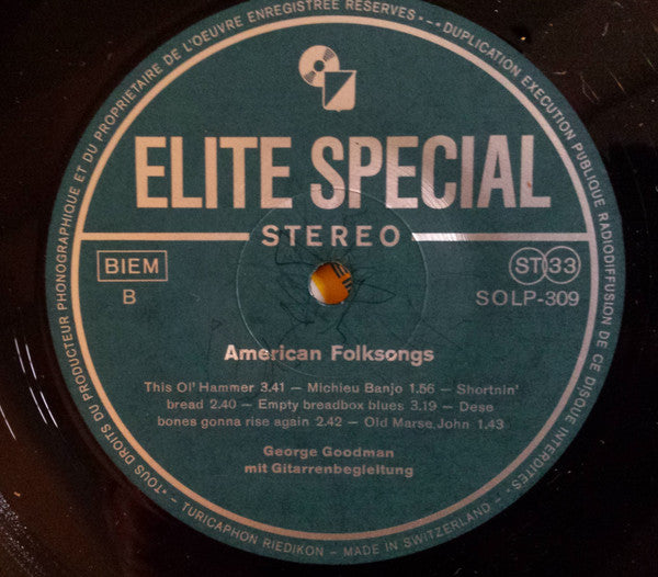 George Goodman : American Folksongs (LP, Comp)